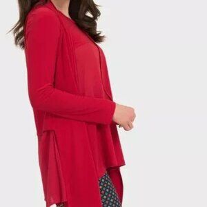 Joseph Ribkoff NWT 8 Red Twin Set Top Vest 194175 Tunic Swing Topper Mix Match